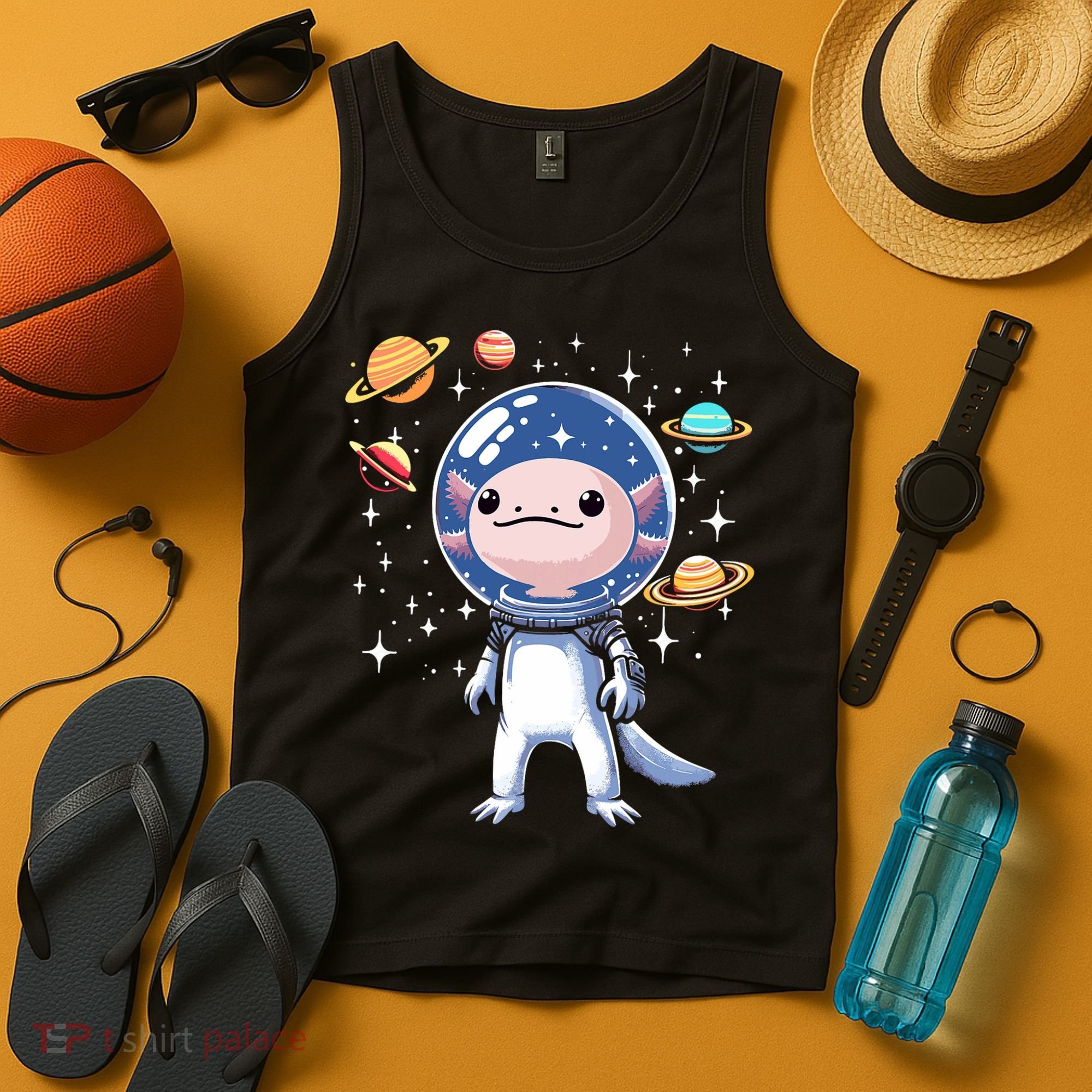 Space Axolotl Astronaut Planet Space Aesthetic Goth  Tank Top