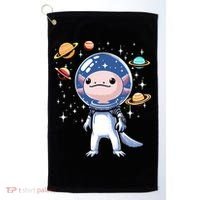 Space Axolotl Astronaut Planet Space Aesthetic Goth  Golf Towel thumb 0
