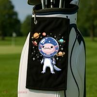 Space Axolotl Astronaut Planet Space Aesthetic Goth  Golf Towel thumb 2