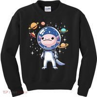Space Axolotl Astronaut Planet Space Aesthetic Goth  Kids Sweatshirt thumb 0