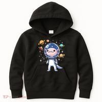 Space Axolotl Astronaut Planet Space Aesthetic Goth  Kids Hoodie thumb 0