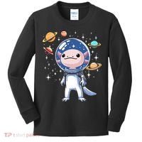 Space Axolotl Astronaut Planet Space Aesthetic Goth  Kids Long Sleeve Shirt thumb 0