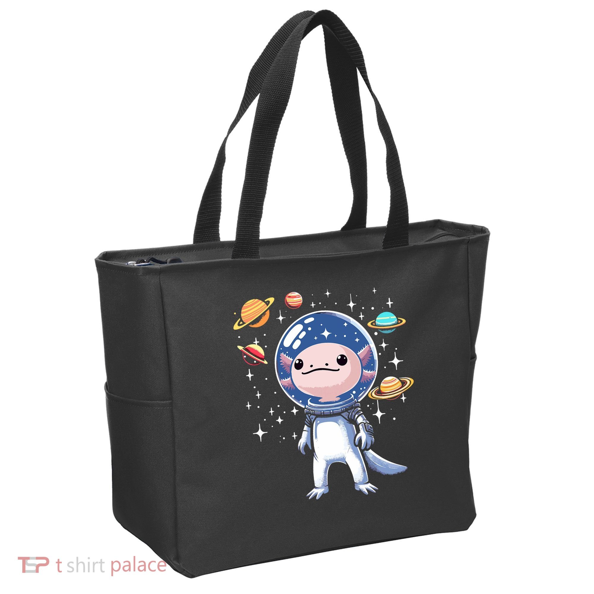 Space Axolotl Astronaut Planet Space Aesthetic Goth  Tote Bag
