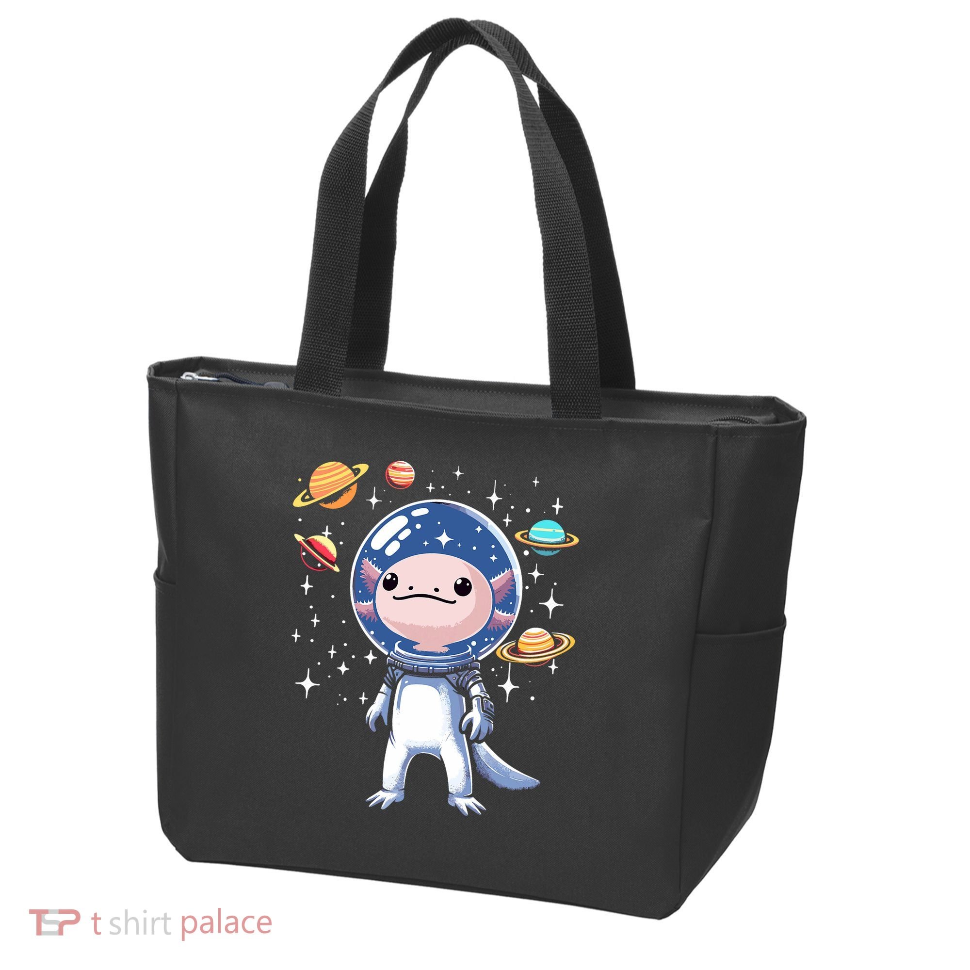 Space Axolotl Astronaut Planet Space Aesthetic Goth  Tote Bag