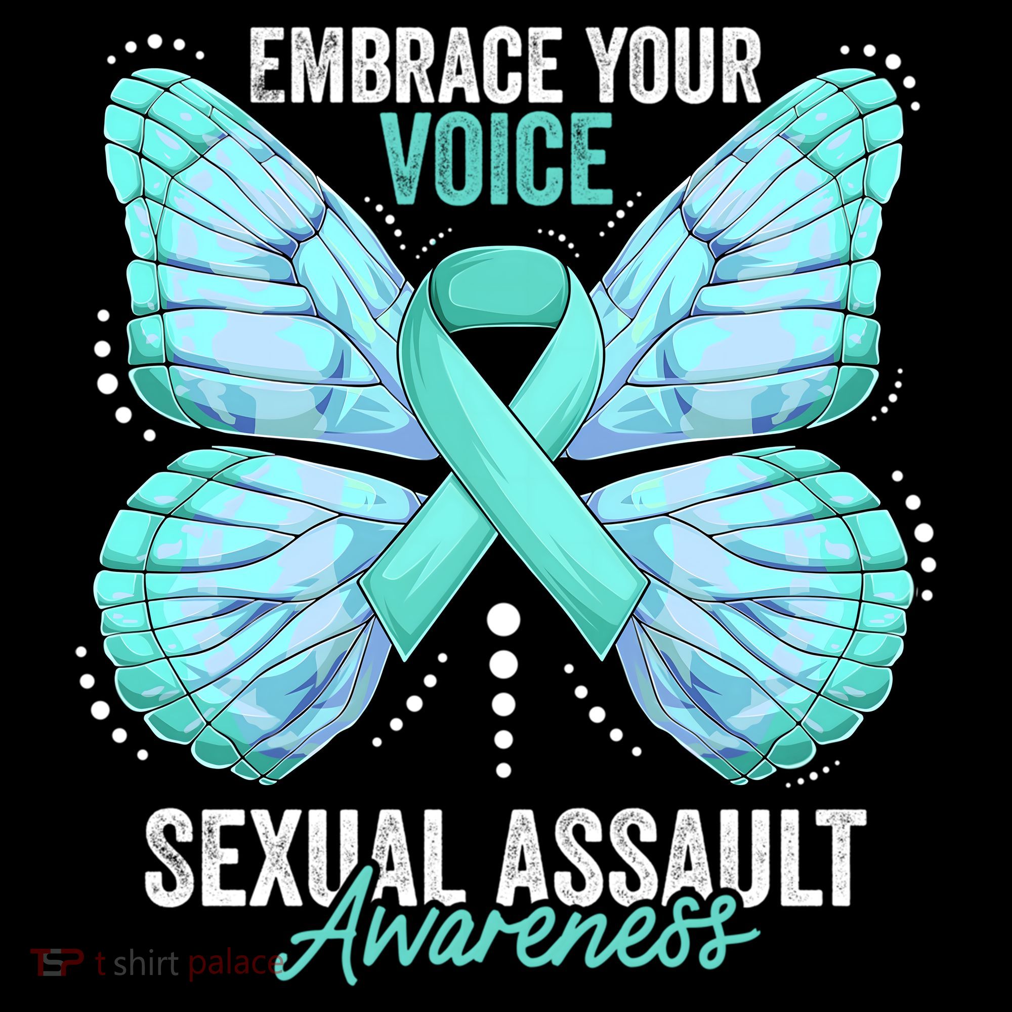 Sexual Assault Awareness Month Butterfly Teal Ribbon Gift Coffee Mug