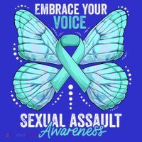 Sexual Assault Awareness Month Butterfly Teal Ribbon Gift Mousepad thumb 1