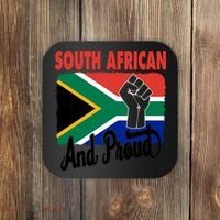 South African And Proud Love South Africa Flag Coaster thumb 0