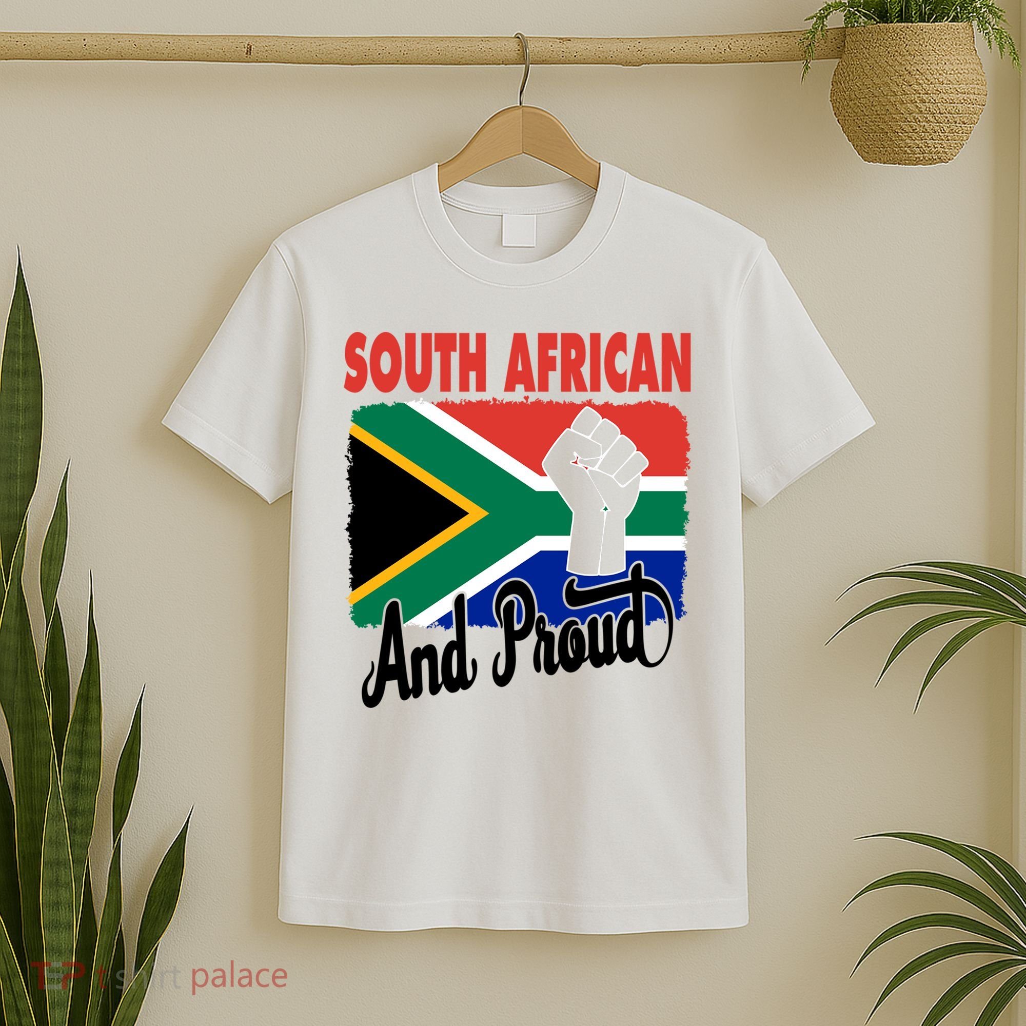 South African And Proud Love South Africa Flag T-Shirt