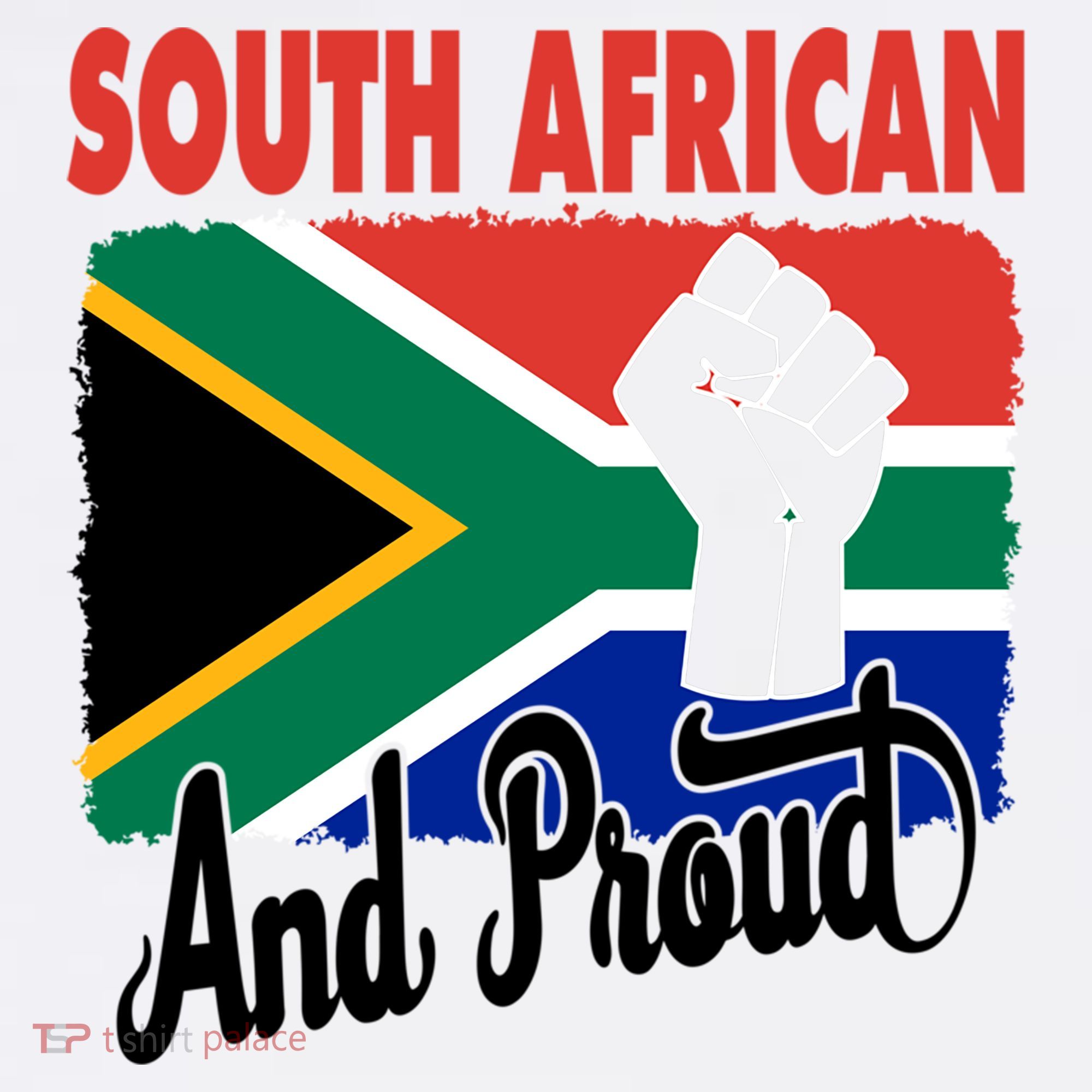 South African And Proud Love South Africa Flag T-Shirt