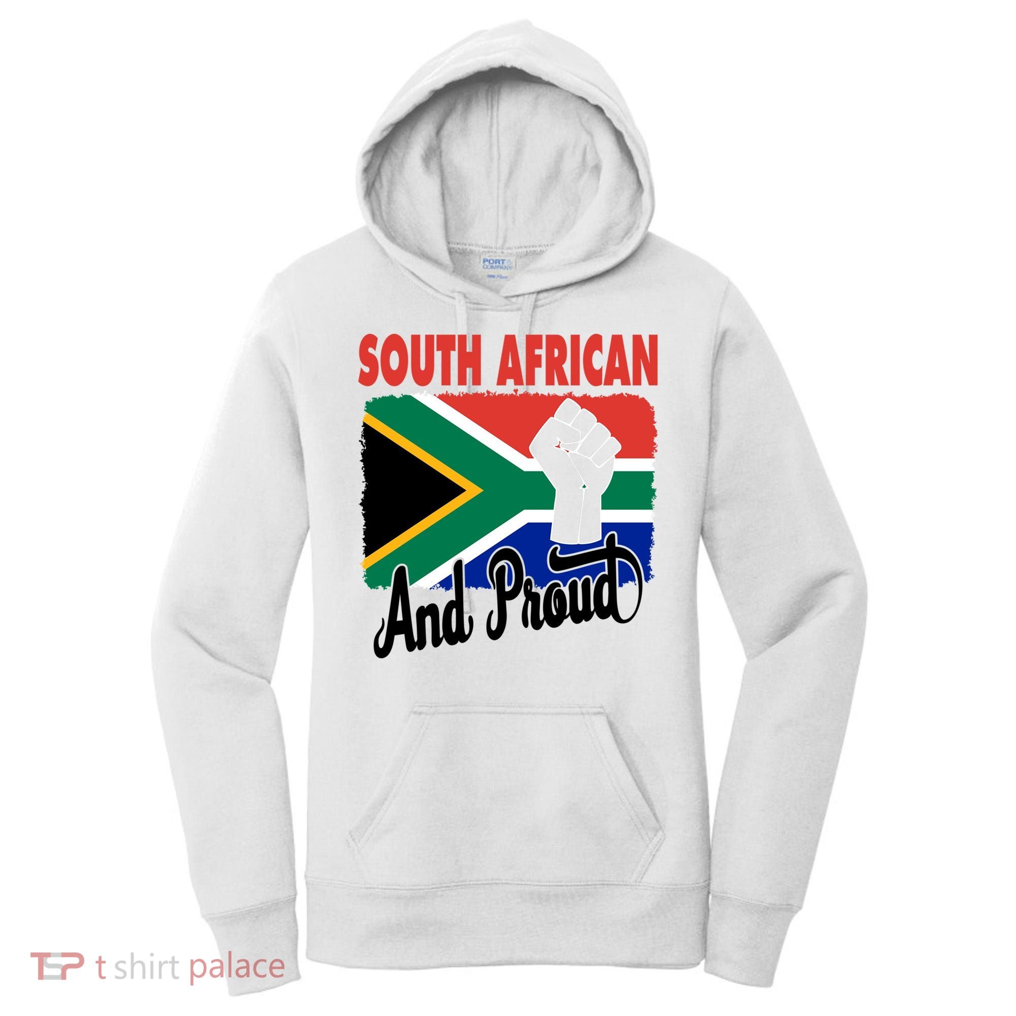 South African And Proud Love South Africa Flag Women's Hoodie