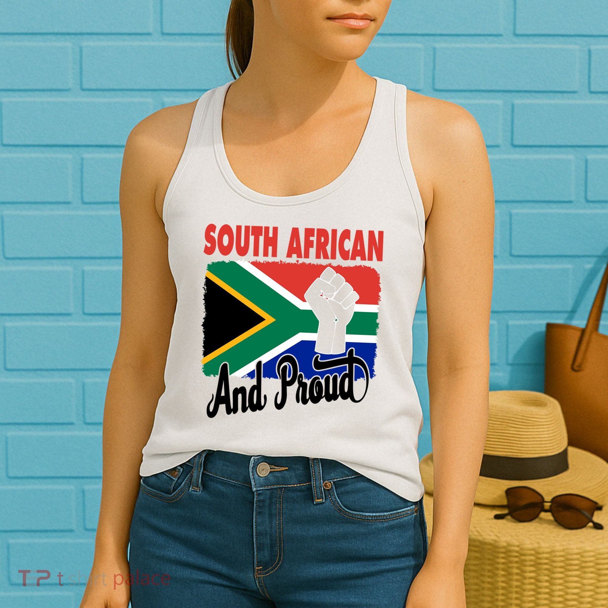 South African And Proud Love South Africa Flag Women's Tank Top