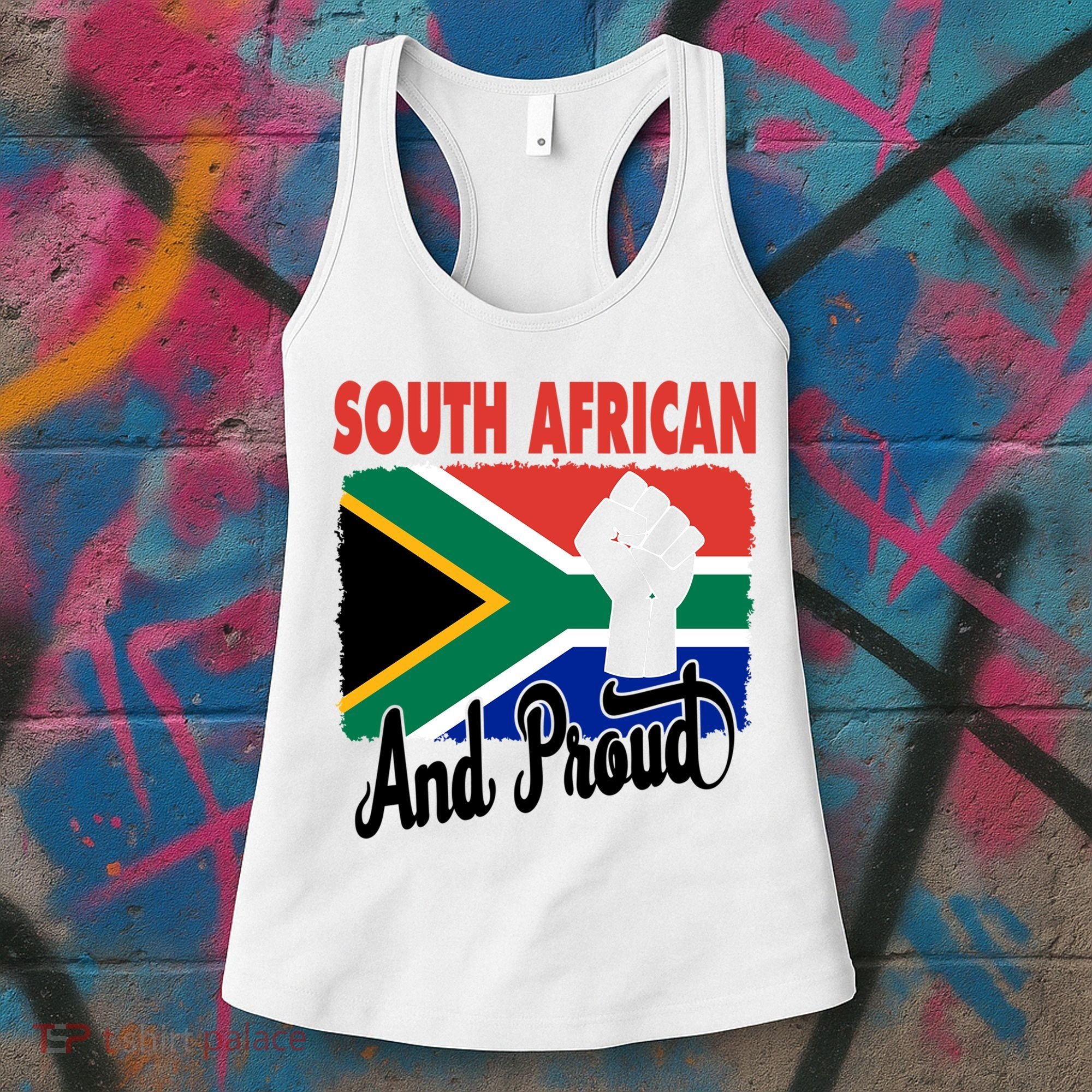South African And Proud Love South Africa Flag Women's Tank Top