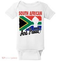 South African And Proud Love South Africa Flag Baby Bodysuit thumb 0