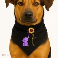 Sunflower Alzheimer Awareness I Will Remember For You TAwa USA-Made Doggie Bandana thumb 1