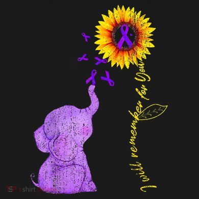 Sunflower Alzheimer Awareness I Will Remember For You TAwa Bucket Hat