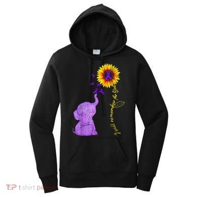 Sunflower Alzheimer Awareness I Will Remember For You TAwa Women's Hoodie