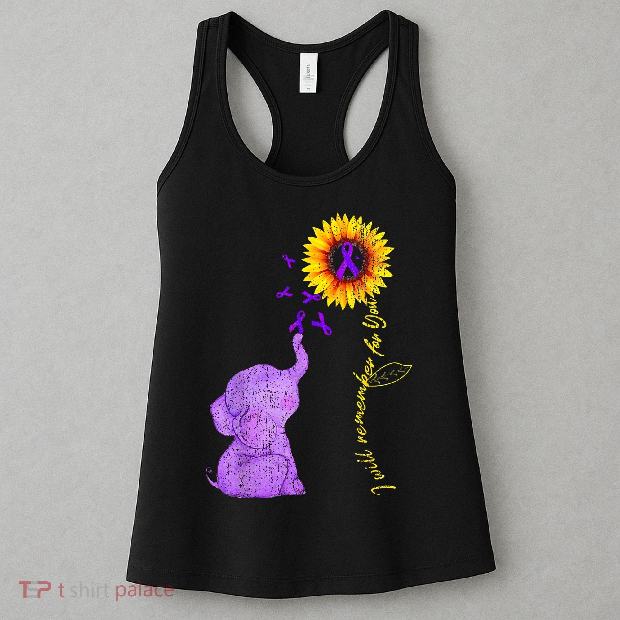 Sunflower Alzheimer Awareness I Will Remember For You TAwa Women's Tank Top