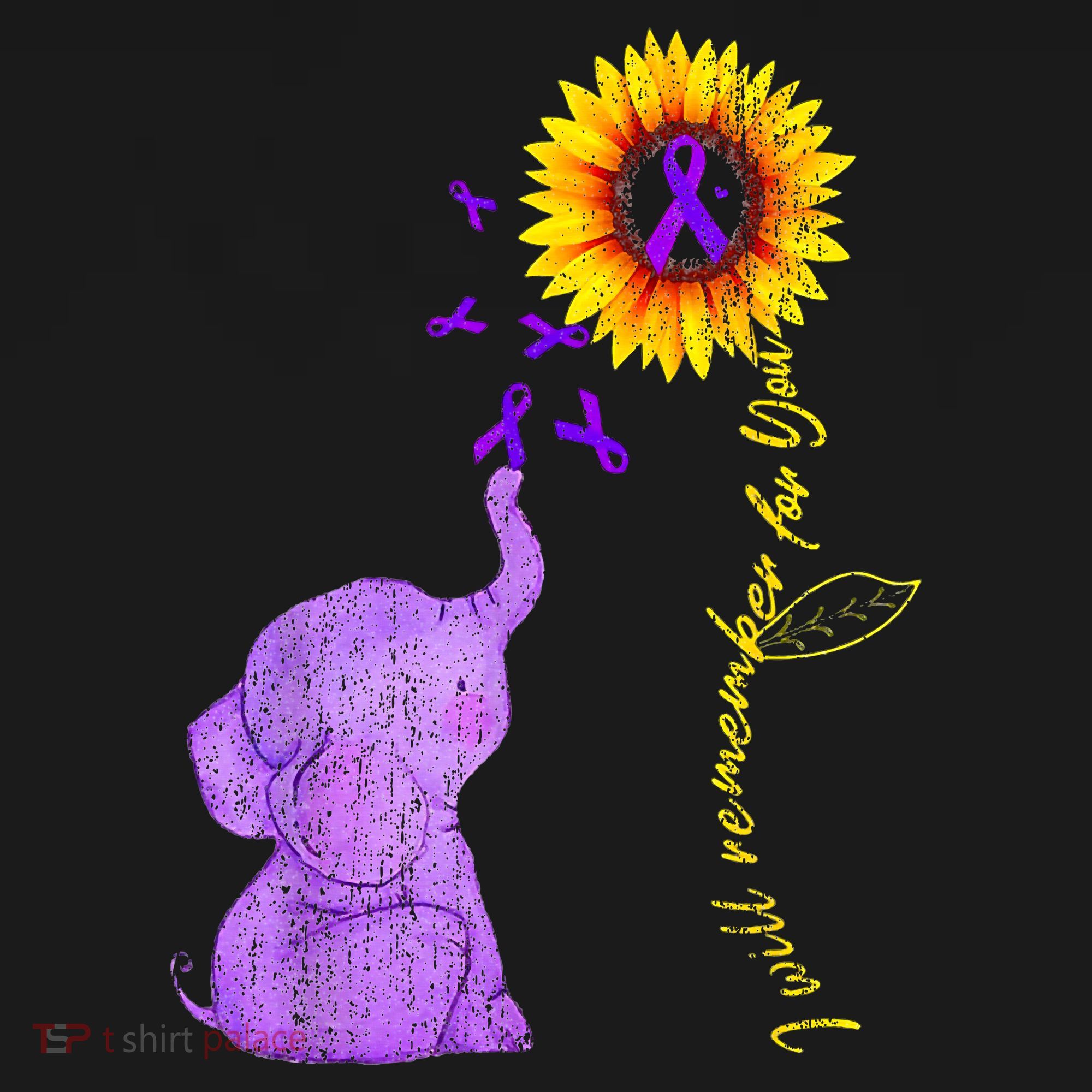 Sunflower Alzheimer Awareness I Will Remember For You TAwa Women's Tank Top