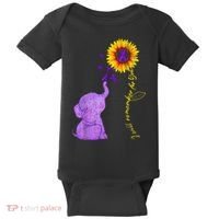 Sunflower Alzheimer Awareness I Will Remember For You TAwa Baby Bodysuit thumb 0