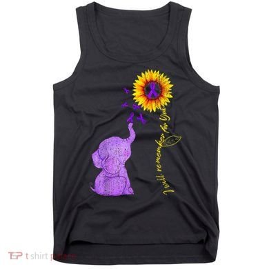 Sunflower Alzheimer Awareness I Will Remember For You TAwa Tank Top