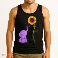 Sunflower Alzheimer Awareness I Will Remember For You TAwa Tank Top thumb 3
