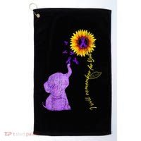 Sunflower Alzheimer Awareness I Will Remember For You TAwa Golf Towel thumb 0