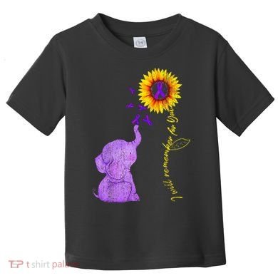 Sunflower Alzheimer Awareness I Will Remember For You TAwa Toddler T-Shirt
