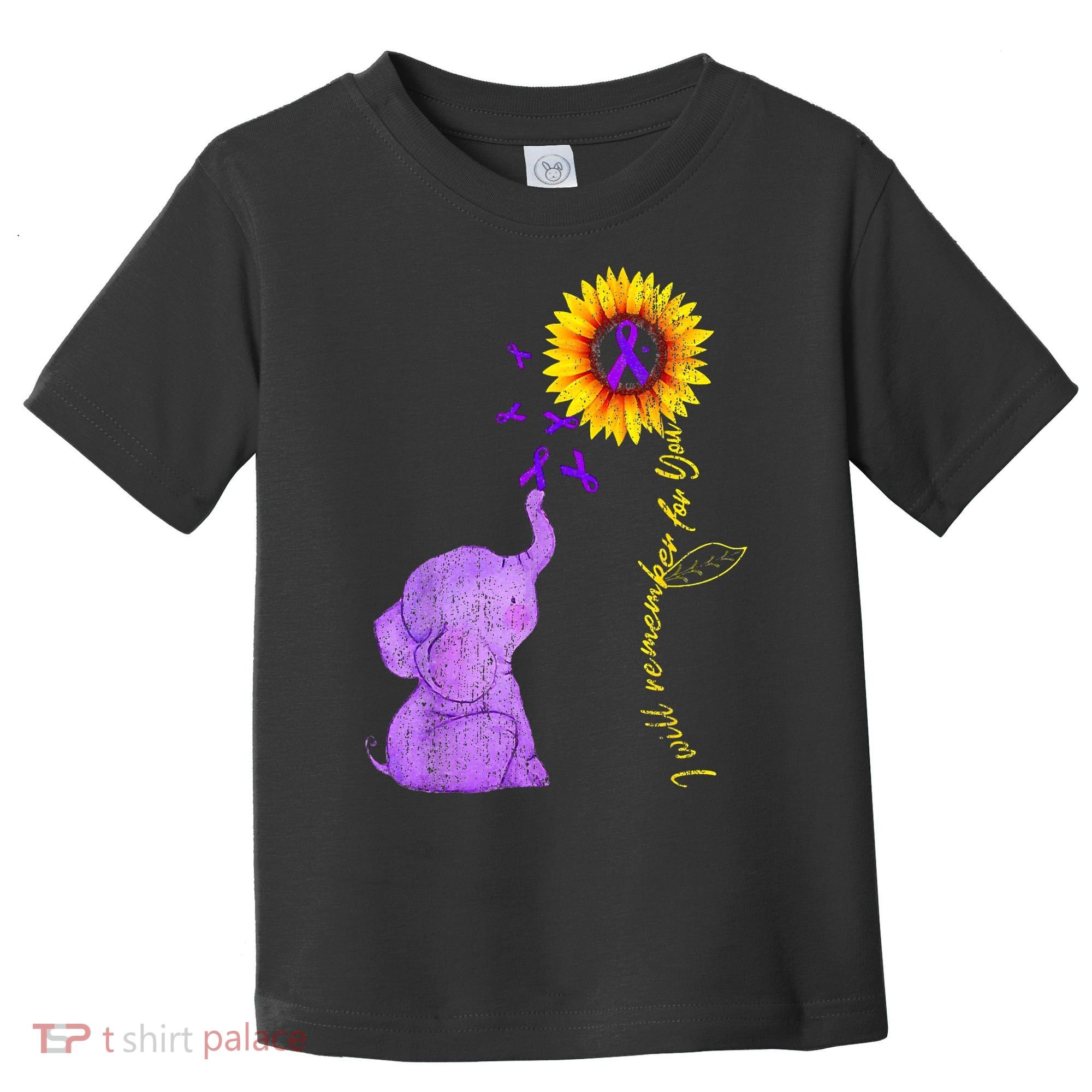 Sunflower Alzheimer Awareness I Will Remember For You TAwa Toddler T-Shirt