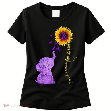 Sunflower Alzheimer Awareness I Will Remember For You TAwa Women's T-Shirt