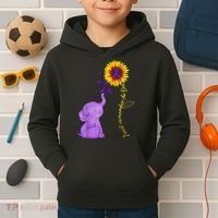 Sunflower Alzheimer Awareness I Will Remember For You TAwa Kids Hoodie thumb 2