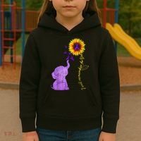 Sunflower Alzheimer Awareness I Will Remember For You TAwa Kids Hoodie thumb 3