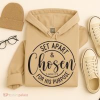 Set Apart And Chosen For His Purpose - Spiritual Message Hoodie thumb 4