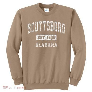 Scottsboro Alabama Al Vintage Established Sweatshirt