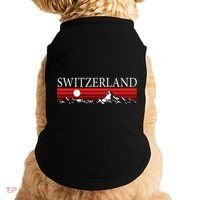 Swiss Alps And Red Sunset Switzerland Mountains Doggie Tank thumb 0