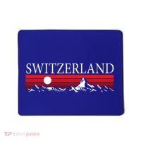 Swiss Alps And Red Sunset Switzerland Mountains Mousepad thumb 0