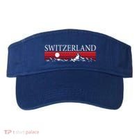 Swiss Alps And Red Sunset Switzerland Mountains Visor thumb 0