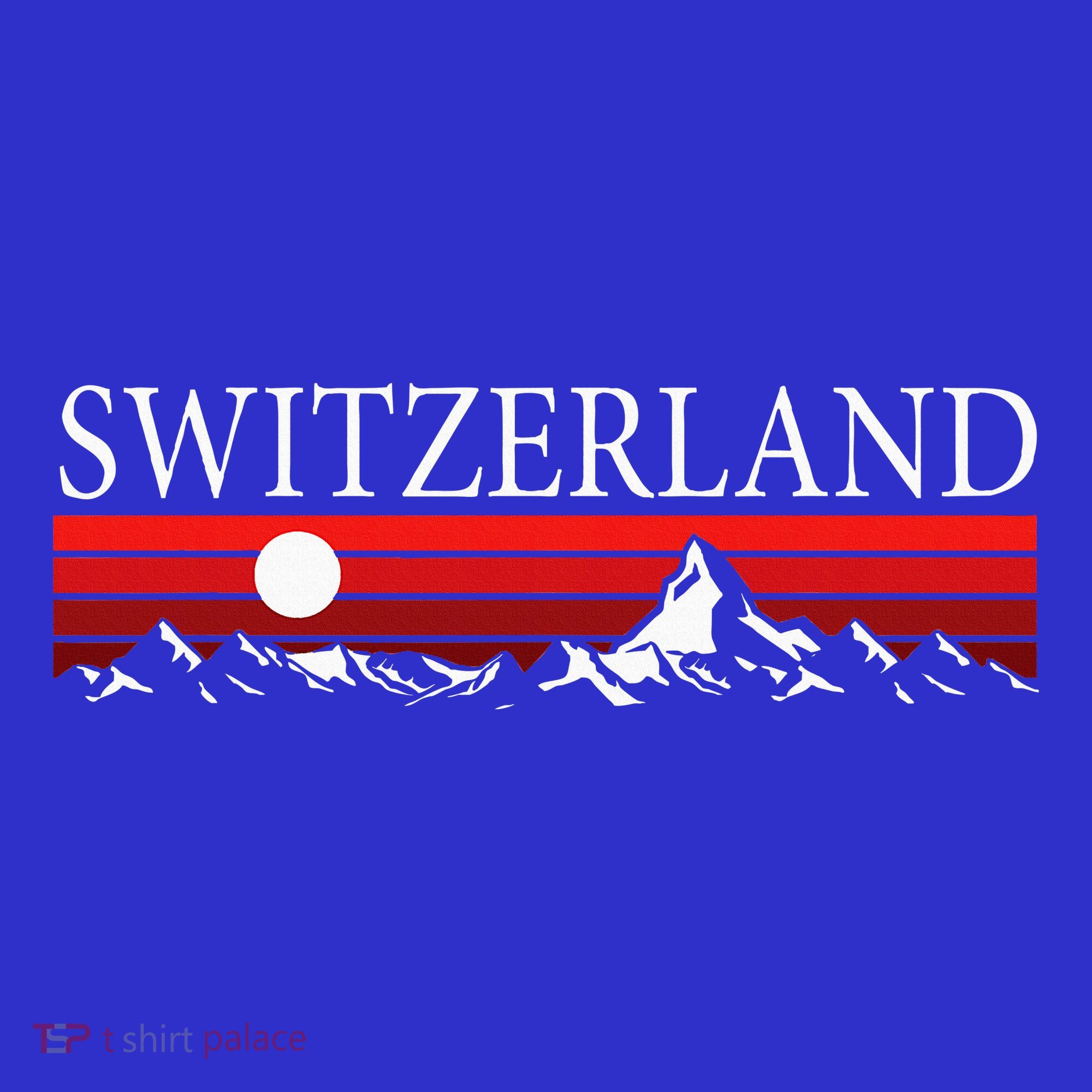 Swiss Alps And Red Sunset Switzerland Mountains Kids Sweatshirt