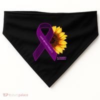Sunflower Alzheimers Awareness USA-Made Doggie Bandana thumb 0