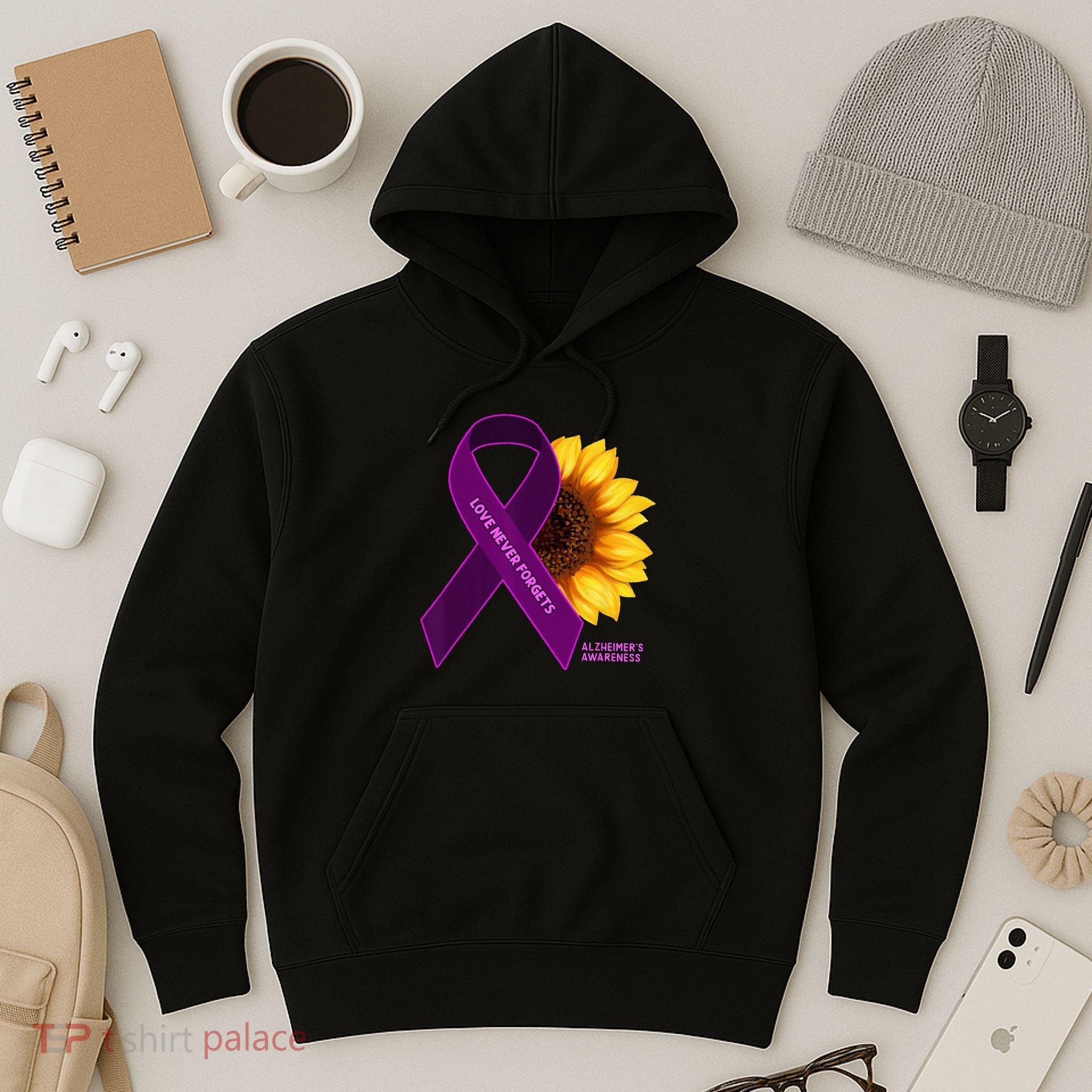 Sunflower Alzheimers Awareness Hoodie