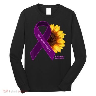 Sunflower Alzheimers Awareness Long Sleeve Shirt