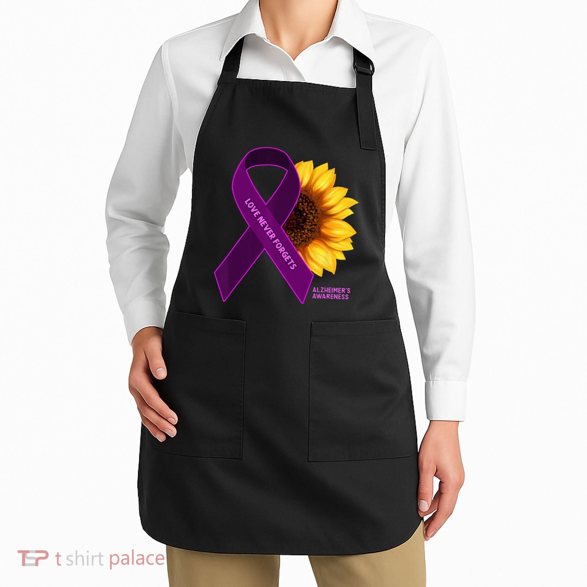 Sunflower Alzheimers Awareness Apron