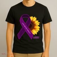 Sunflower Alzheimers Awareness T-Shirt thumb 3