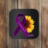 Sunflower Alzheimers Awareness Coaster thumb 0