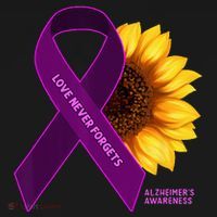 Sunflower Alzheimers Awareness Ornament thumb 1