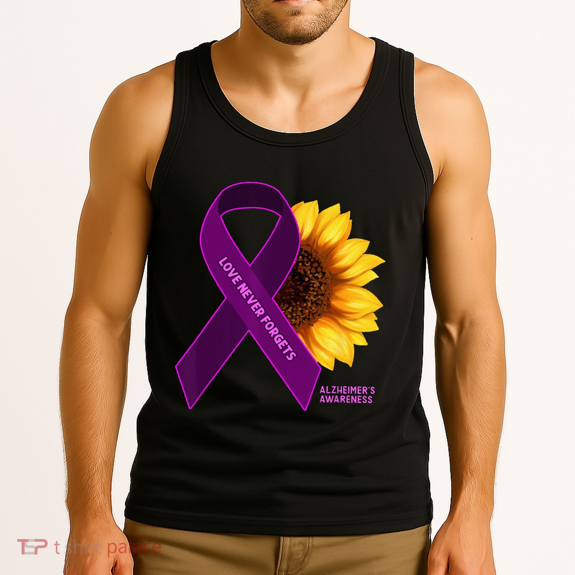 Sunflower Alzheimers Awareness Tank Top