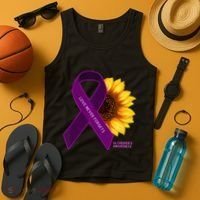 Sunflower Alzheimers Awareness Tank Top thumb 4