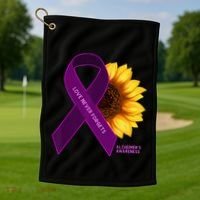 Sunflower Alzheimers Awareness Golf Towel thumb 1