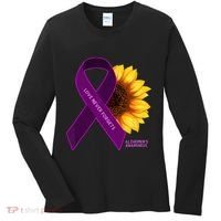 Sunflower Alzheimers Awareness Women's Long Sleeve Shirt thumb 0