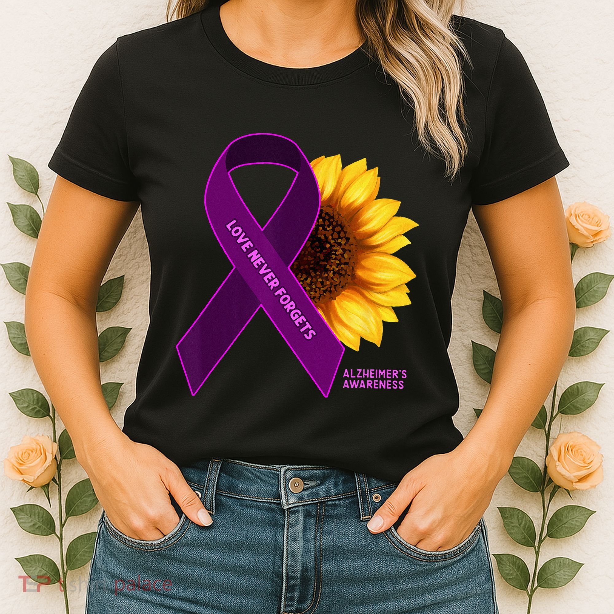 Sunflower Alzheimers Awareness Women's T-Shirt