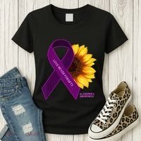 Sunflower Alzheimers Awareness Women's T-Shirt thumb 3